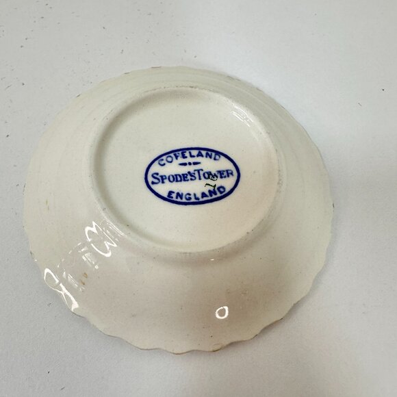 VTG Copeland Spode Tower Blue/White Butter Pat Mini Trinket Plate 3 -1/8"x 3/4" - Picture 2 of 5